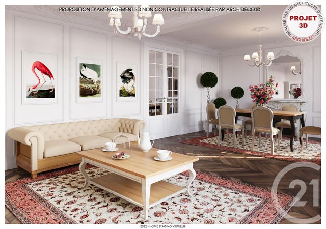 Appartement F4 à vendre - 4 pièces - 99.34 m2 - PARIS - 75014 - ILE-DE-FRANCE - Century 21 Actif Immobilier