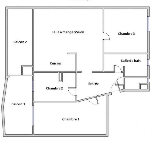 Appartement F4 à vendre - 4 pièces - 69.91 m2 - PARIS - 75014 - ILE-DE-FRANCE - Century 21 Actif Immobilier