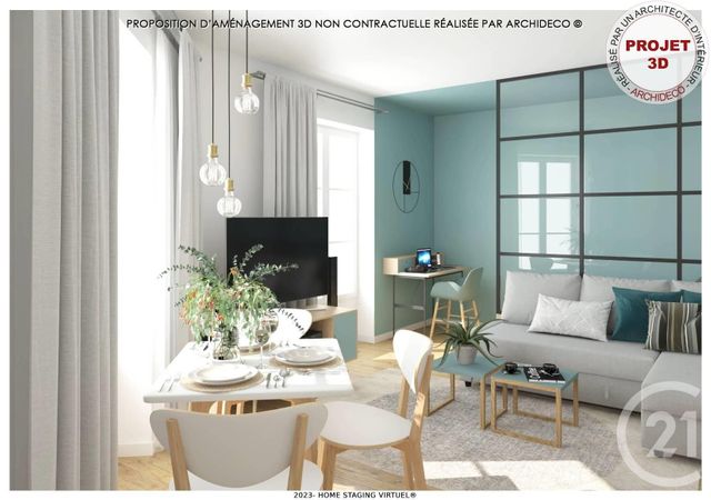 Studio à vendre - 1 pièce - 24.0 m2 - PARIS - 75014 - ILE-DE-FRANCE - Century 21 Actif Immobilier
